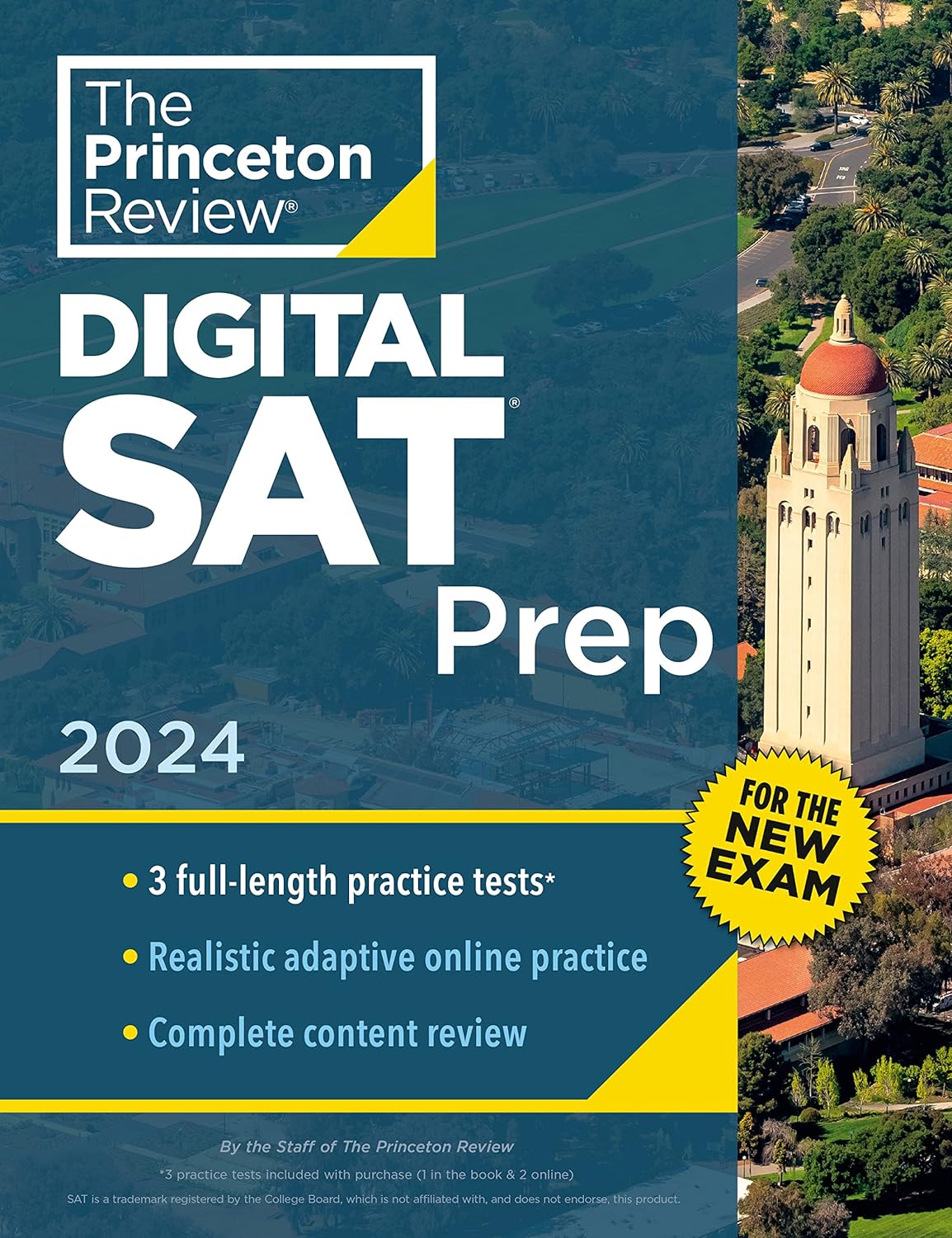 Princeton Review Digital SAT Prep, 2024: 3 Practice Tests + Review + Online Tools by The Princeton Review, book cover