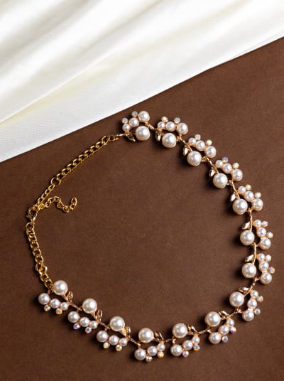 Pearl Blossom Vine Necklace