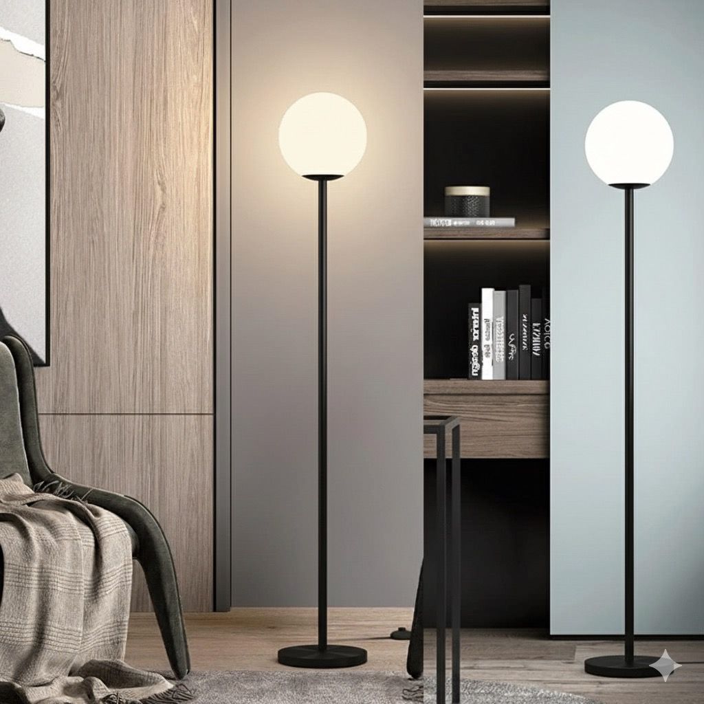 High Pole Lamp Floor Lamp (Black)