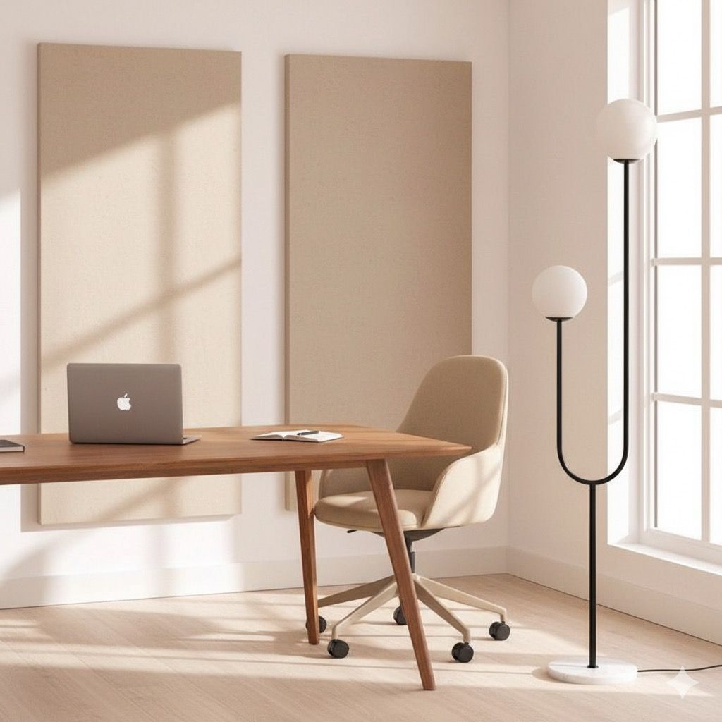 Moonlight Black Colour Metal and Glass Floor Lamp