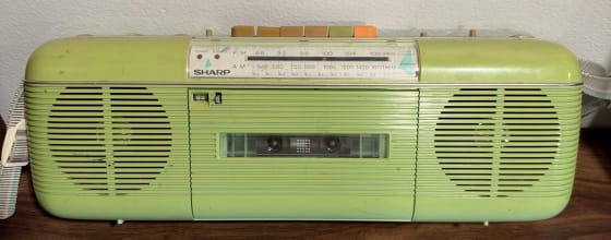 Sharp QT-50 Green AM/FM Stereo Cassette Boombox