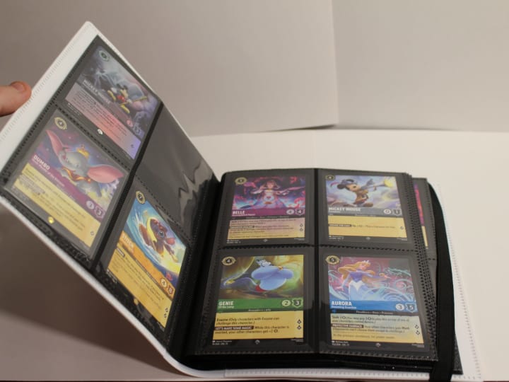 Lorcana cards and binder