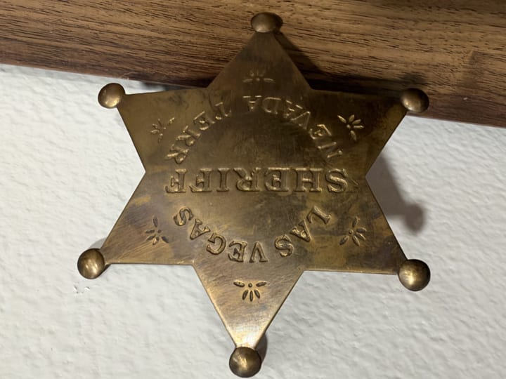 Las Vegas Sheriff Nevada Terr. Brass Star Pin Badge