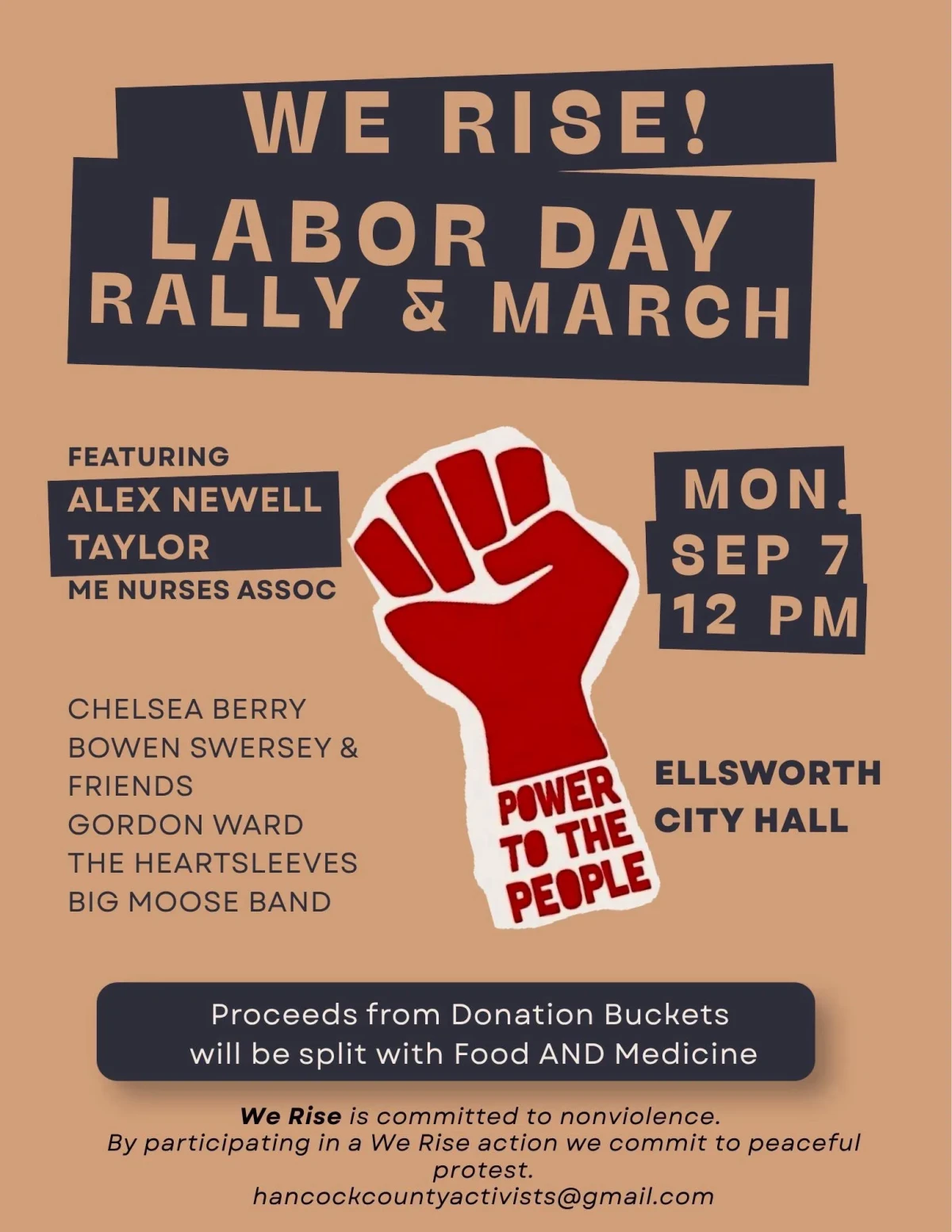 Labor Day Rally and March event poster