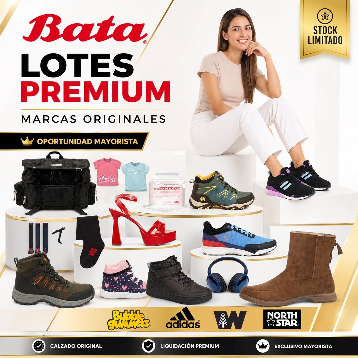 REGIÓN DEL BIOBÍO LOTE # 79 BATA STOCK MAYORISTA PREMIUM DISPONIBLE