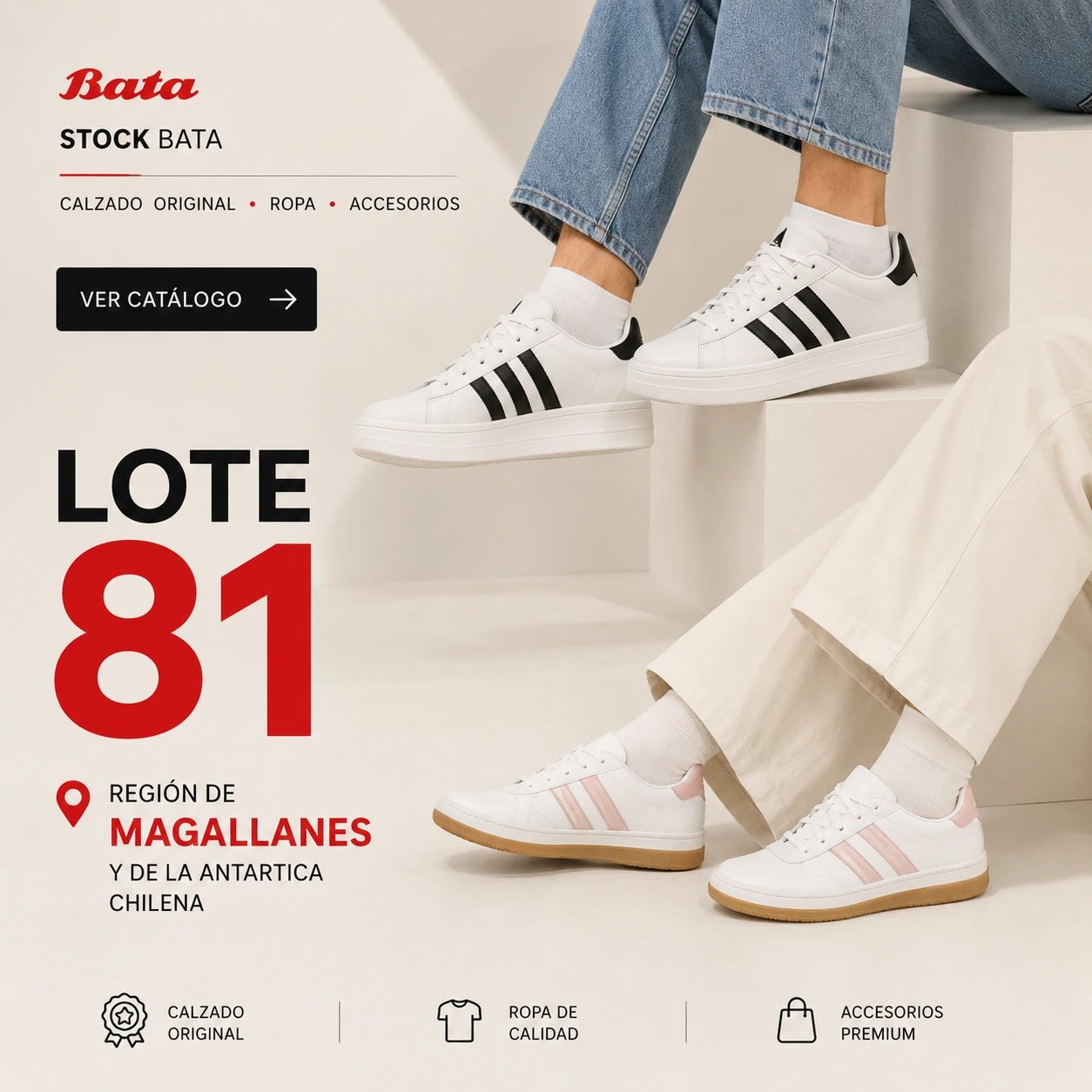 LOTE # 81 | PUNTA ARENA | BATA | CALZADO| ROPA | ACCESORIOS