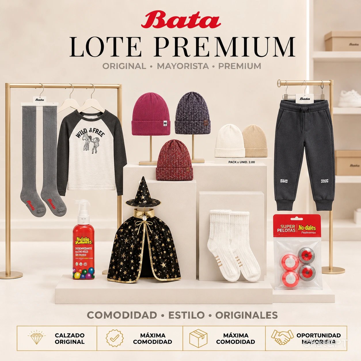 LOTE #107 | BATA | ACCESORIOS, LÍNEA ESCOLAR Y CALZADO DEPORTIVO
