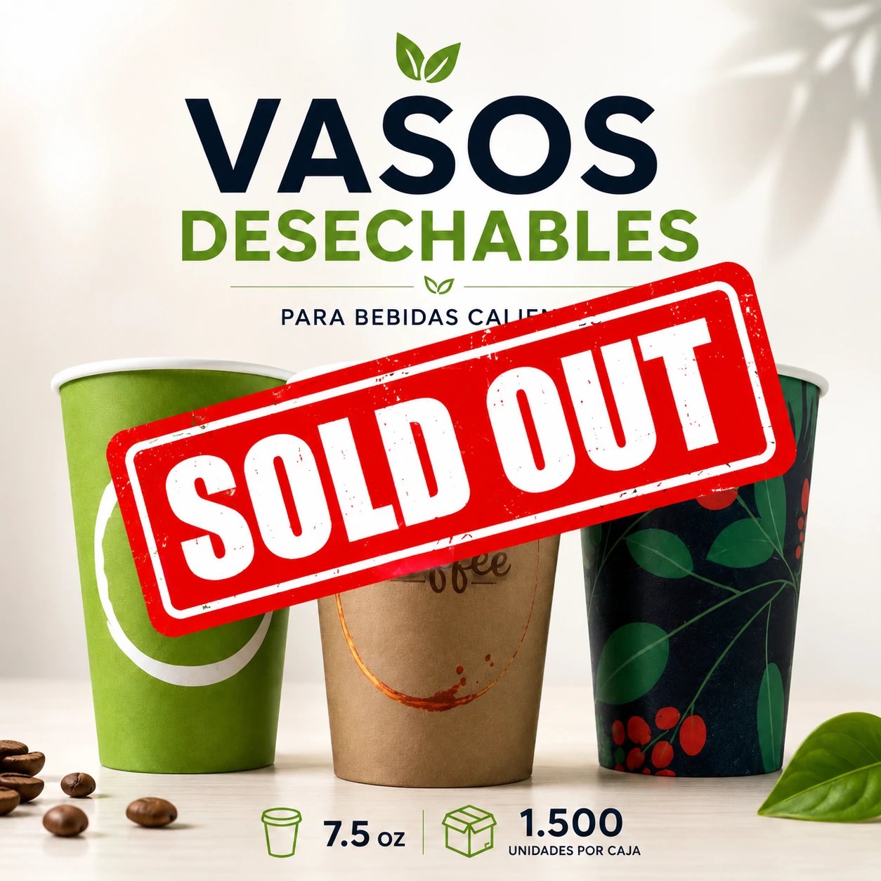 VASOS DESECHABLES PARA BEBIDAS CALIENTES 7.5 OZ | VENTA DESDE 5 CAJAS