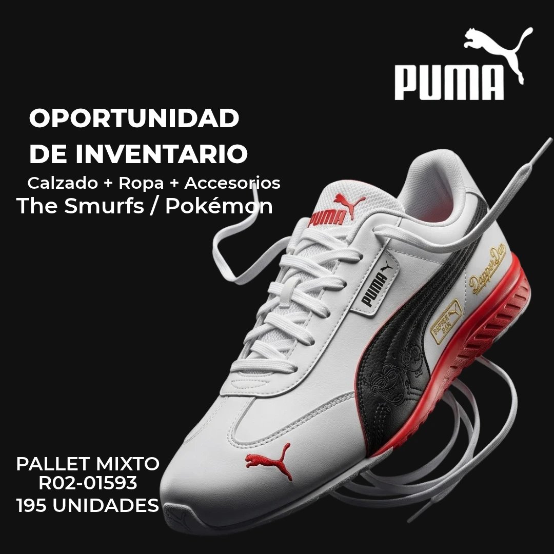 PALLET R02-01593 MAYORISTA PUMA - 195 UNIDADES - CALZADO · VESTUARIO · ACCESORIOS