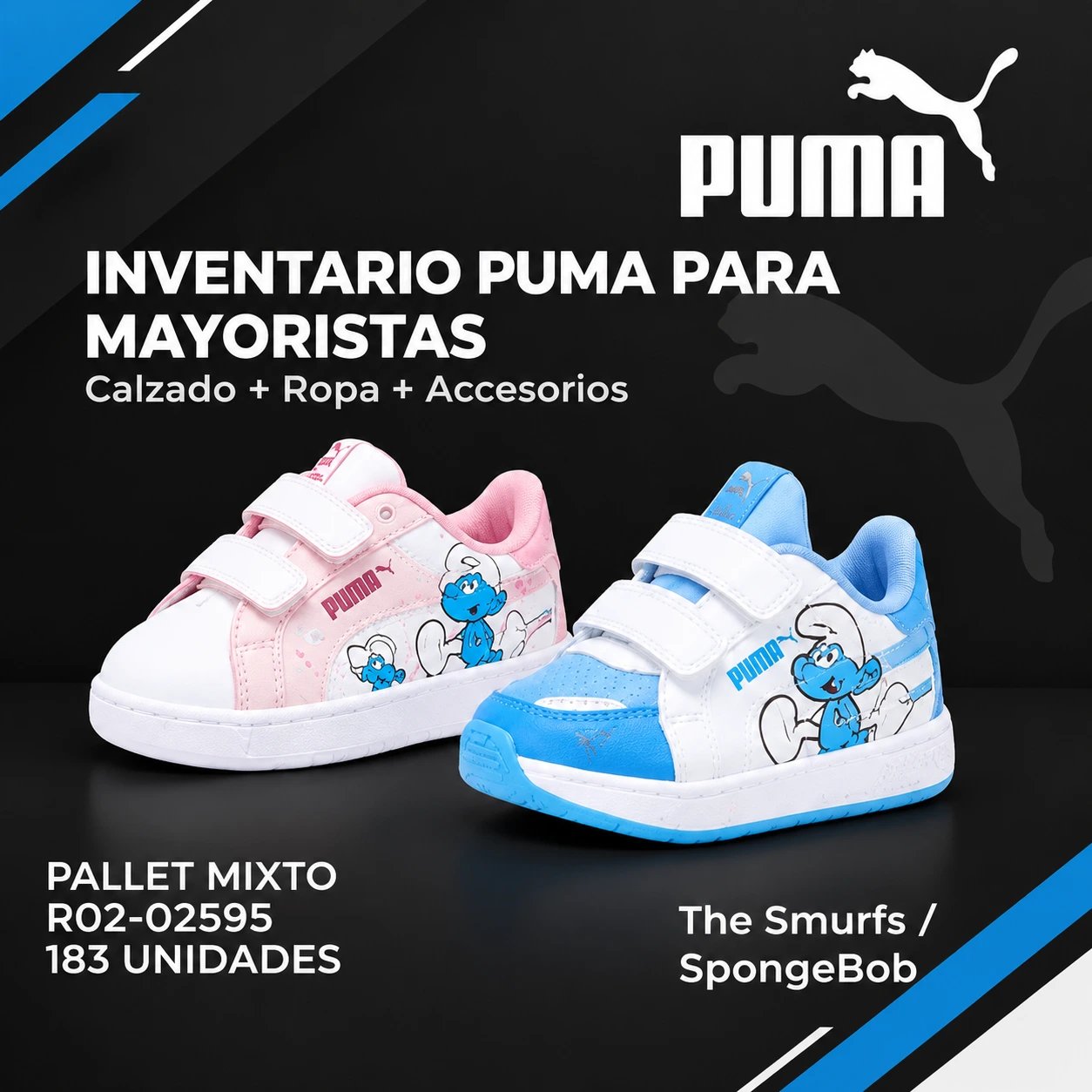 PALLET R02-02595 MAYORISTA PUMA - 183 UNIDADES - CALZADO · VESTUARIO