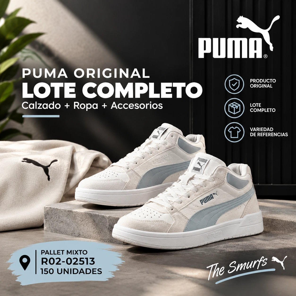 PALLET R02-02513 MAYORISTA PUMA - 150 UNIDADES - CALZADO · VESTUARIO · ACCESORIOS