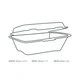 Clamshell compostable de bagasse rectangular (600ml) - Imagen 4