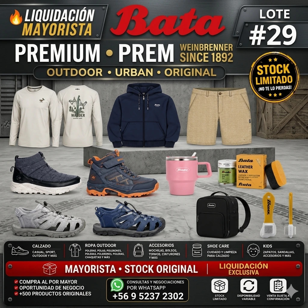 LOTE #29 LIQUIDACIÓN MAYORISTA ORIGINAL BATA/WEINBRENNER - Imagen 1