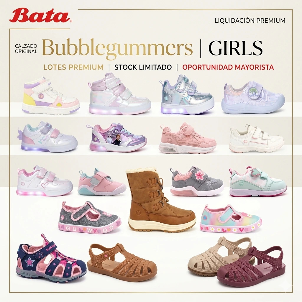 LOTE 93 BATA- BUBBLEGUMMERS ORIGINAL | CALZADO + ACCESORIOS + ROPA INFANTIL - Imagen 5