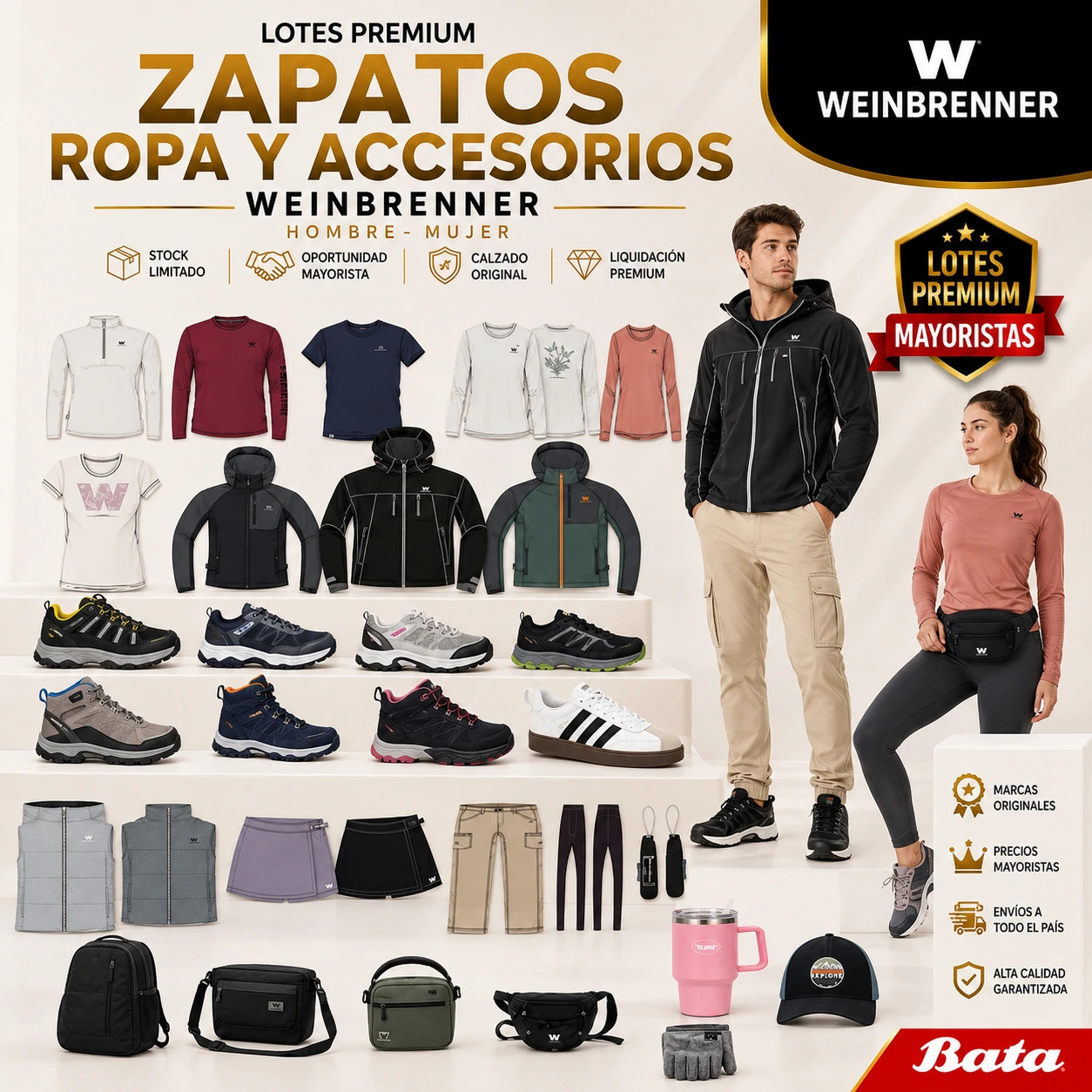 LOTE #28 BATA- WEINBRENNER -ADIDAS-POWER - Imagen 1