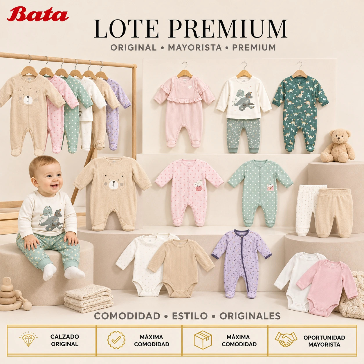 LOTE # 92 BATA– ROPA Y ACCESORIOS INFANTILES BUBBLEGUMMERS - Imagen 2