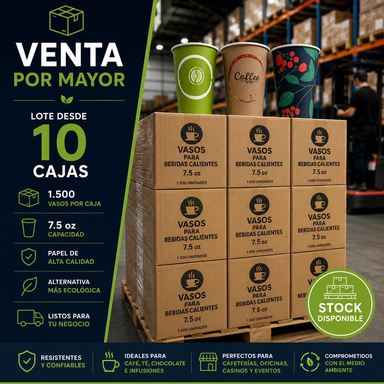 VASOS DESECHABLES PARA BEBIDAS CALIENTES 7.5 OZ | VENTA MAYORISTA - Imagen 2
