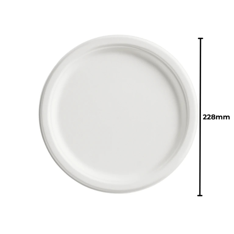 Plato desechable 23 cm Caña de azúcar - Imagen 1