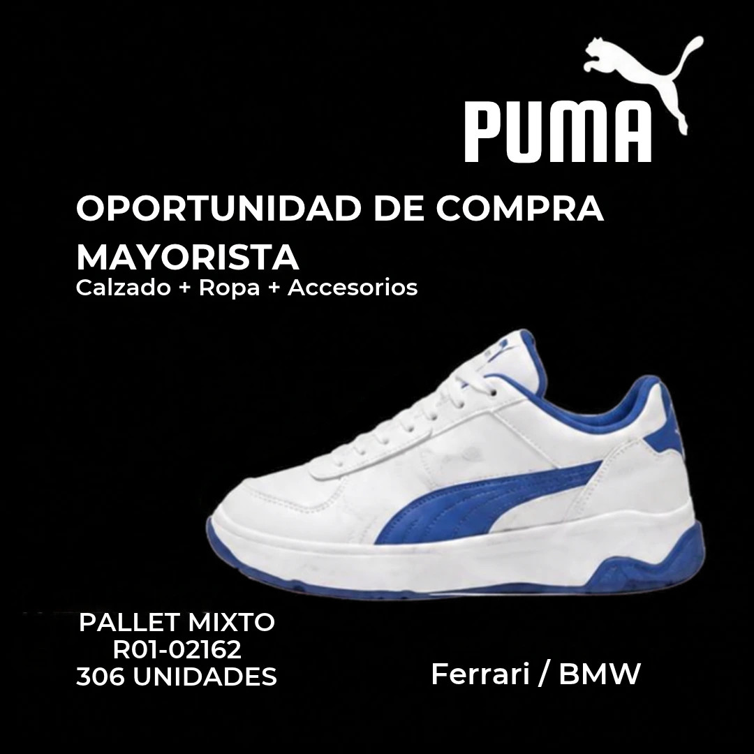 PALLET R01-02162 MAYORISTA PUMA - 306 UNIDADES - VESTUARIO · CALZADO · ACCESORIOS - Imagen 1