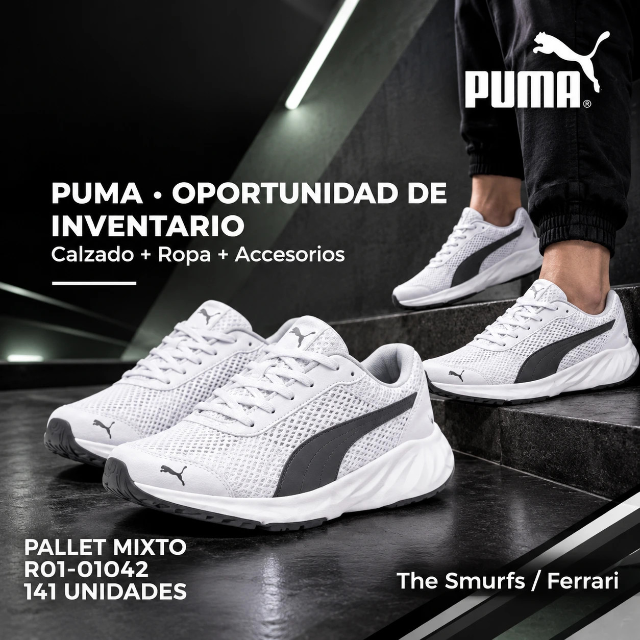 PALLET R01-01042 MAYORISTA PUMA - 141 UNIDADES - CALZADO · VESTUARIO - Imagen 1