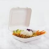 Clamshell compostable de bagasse cuadrado (1200ml) - Miniatura 2