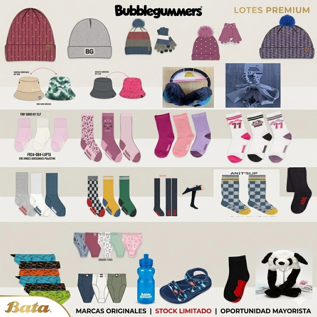 LOTE 93 BATA- BUBBLEGUMMERS ORIGINAL | CALZADO + ACCESORIOS + ROPA INFANTIL - Miniatura 2