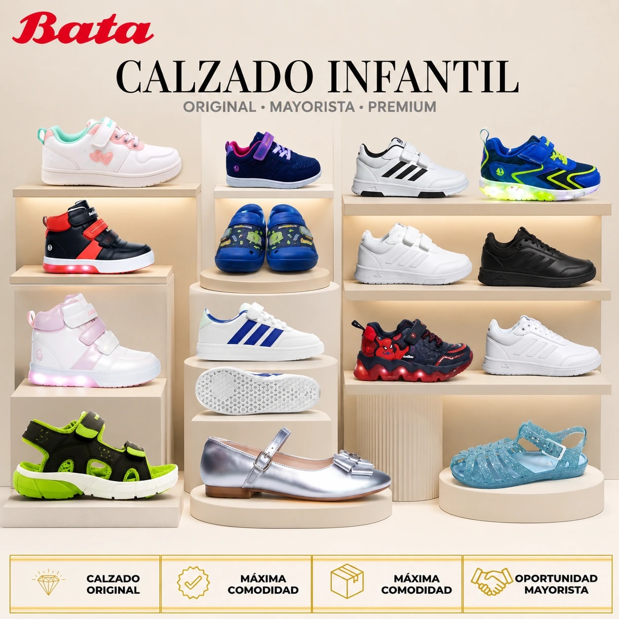 LOTE # 55 BATA MAYORISTA – MULTIMARCA ORIGINAL - Miniatura 3
