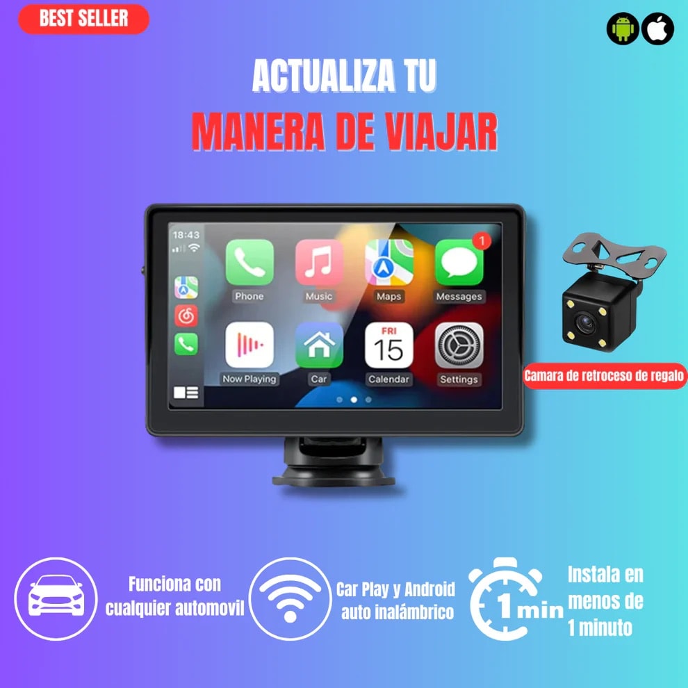 Pantalla universal de 7 pulgadas con car play - Miniatura 5