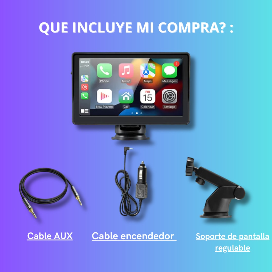 Pantalla universal de 7 pulgadas con car play - Miniatura 3