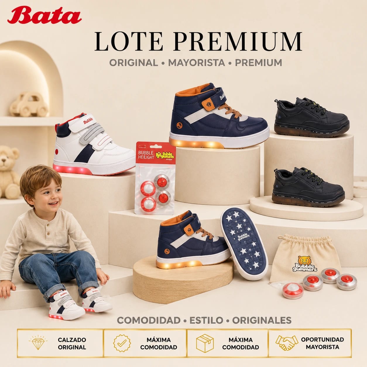 LOTE # 97 BATA– CALZADO INFANTIL BUBBLEGUMMERS - Miniatura 2