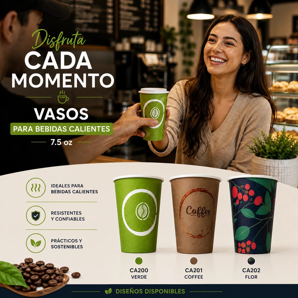 VASOS DESECHABLES PARA BEBIDAS CALIENTES 7.5 OZ | VENTA MAYORISTA - Miniatura 4