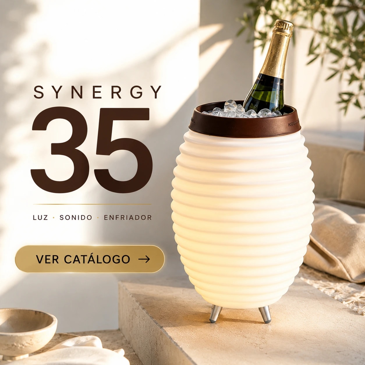 LOTE SYNERGY 35 | LÁMPARA LED CON PARLANTE BLUETOOTH Y ENFRIADOR INTEGRADO - Miniatura 1