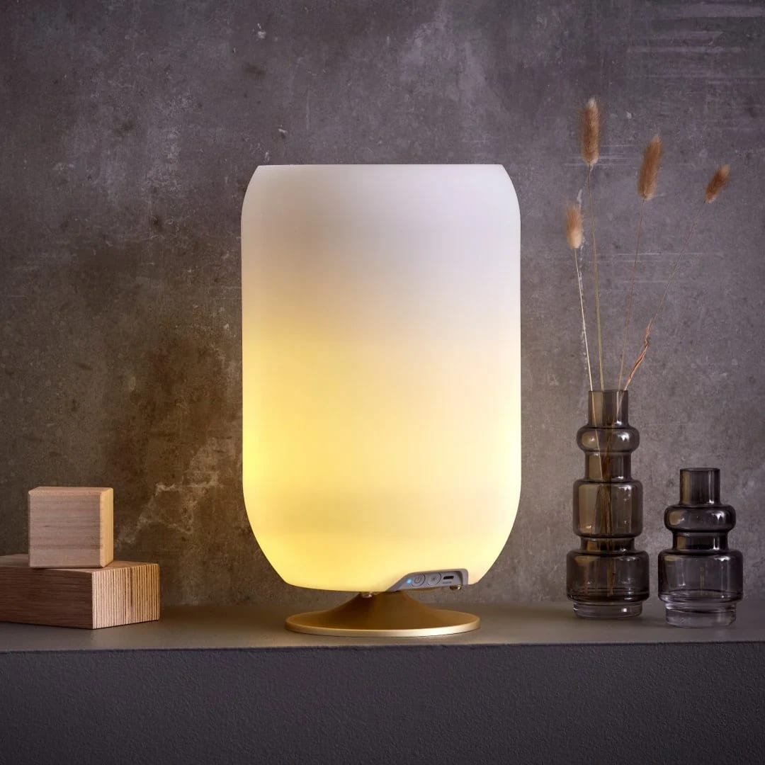 LOTE ATMOS BRASS | LÁMPARA LED CON PARLANTE BLUETOOTH Y ENFRIADOR PARA 2 BOTELLAS - Miniatura 3