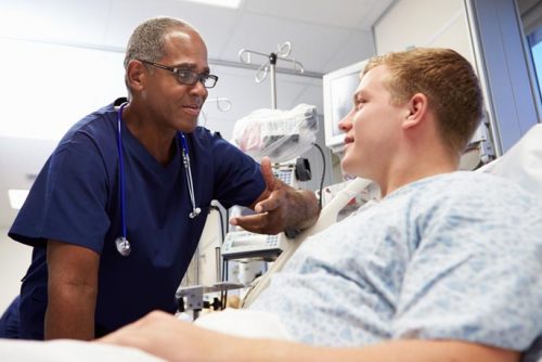 Male Nurse with patient