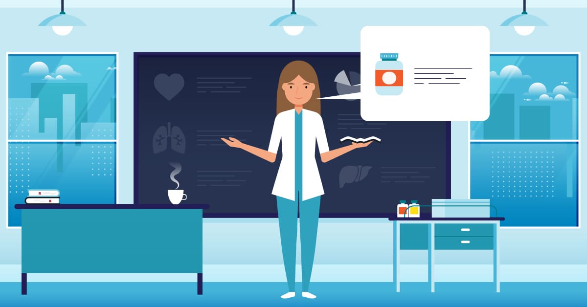 A nurse leader standing in a classroom teaching nursing theories.