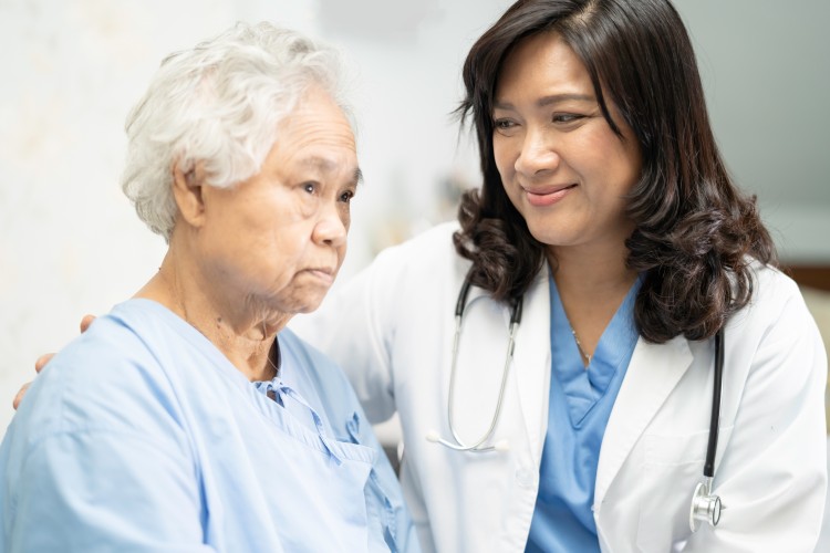 A psychiatric mental health nurse practitioner is counseling an older patient suffering from depression.