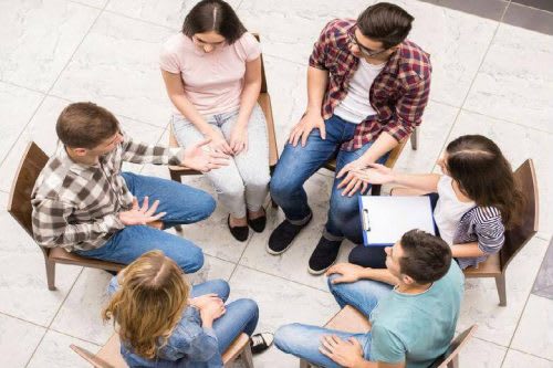Group in discussion