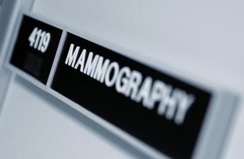Mammography examination room door