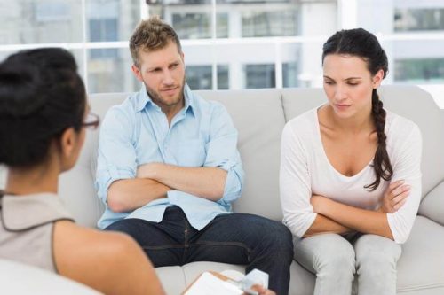 Couple going through counseling together.