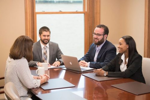 administrators at a conference table