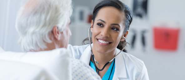 Woman with stethoscope