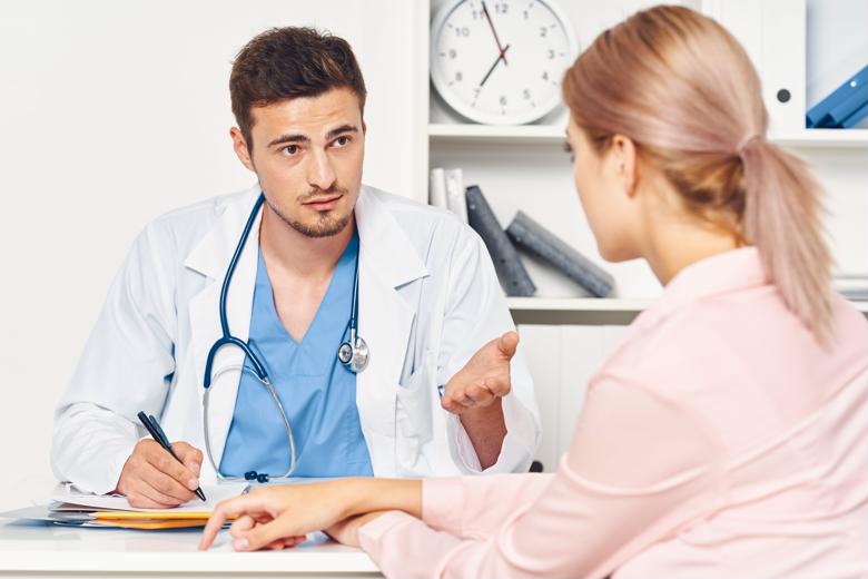 FNP speaking with patient