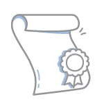 Icon of a certificate