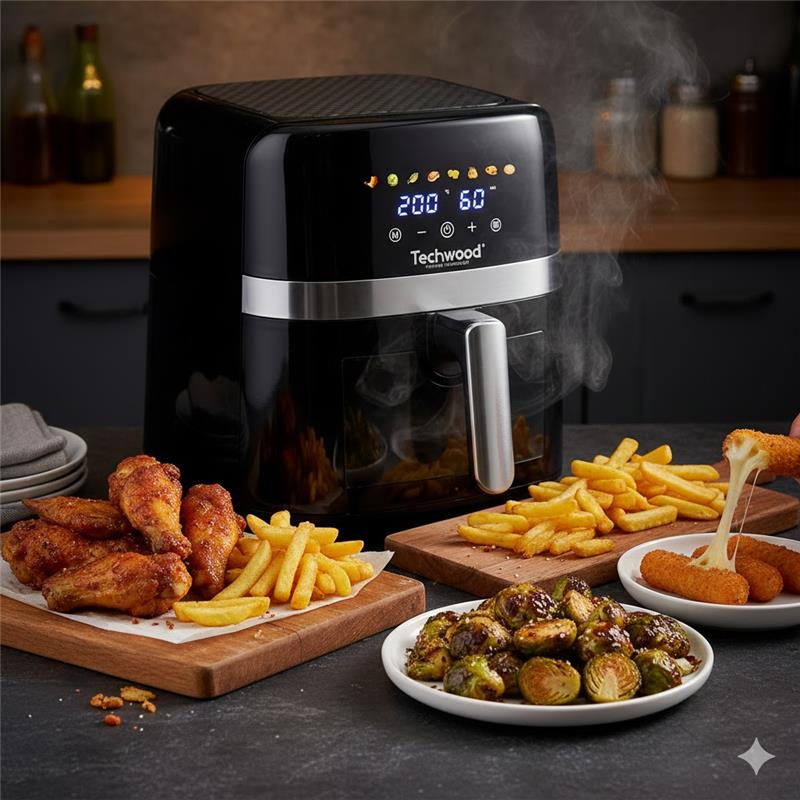  Friteuse digitale sans huile 8l porte vitrée-TFR-806SHD - 2