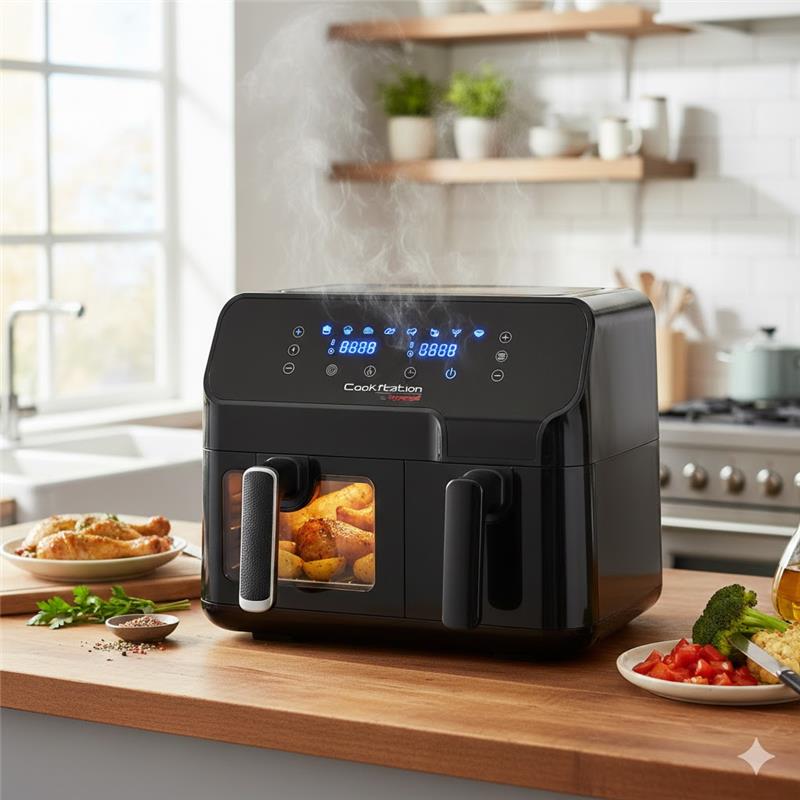 Friteuse sans Huile Duo - 5.5L+3.3L - CS-927 - 2