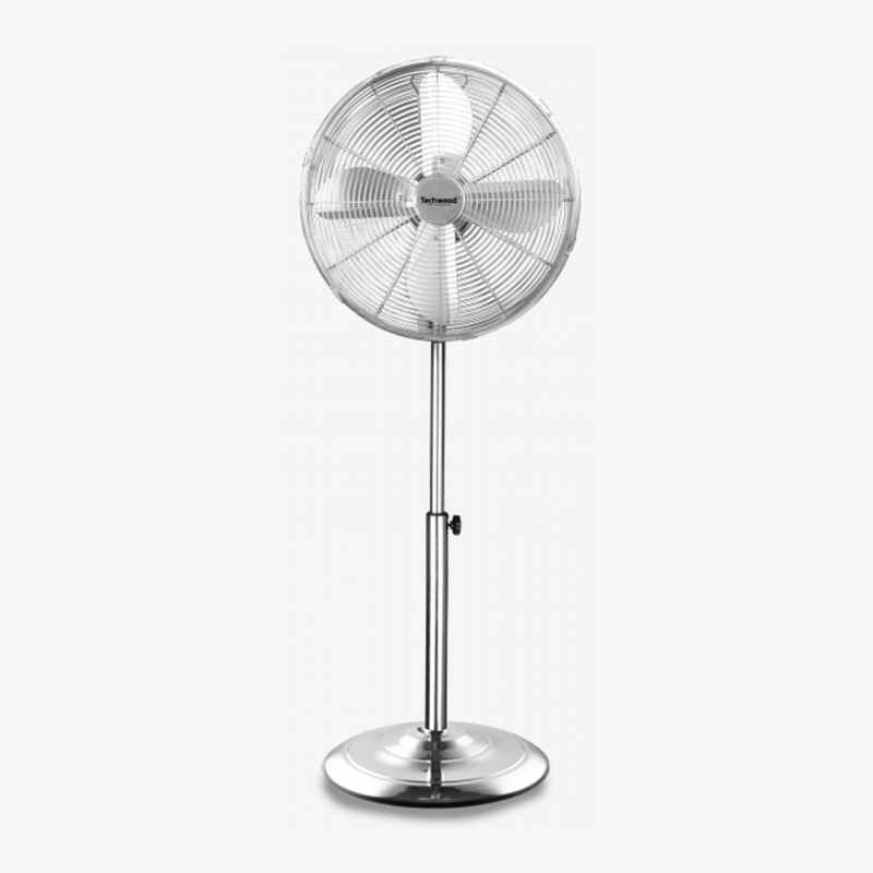  Ventilateur sur pied finition chromée-TVI-444
