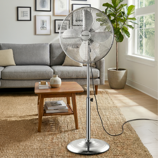  Ventilateur sur pied finition chromée-TVI-444 - 2