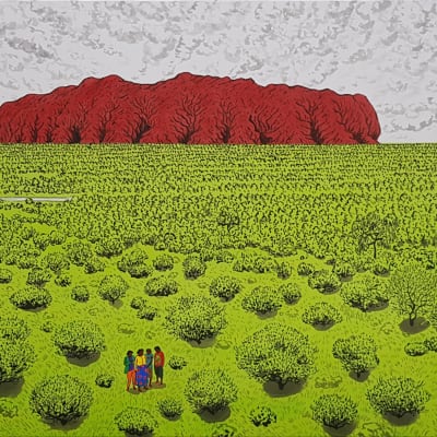 Landscape of Memory - Standing on Uluru