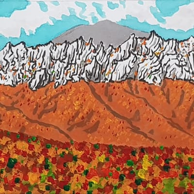 Ulsanbawi Rock in October Autumn Foliage