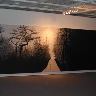 15 Exhibition sight-Black landscape 190X
